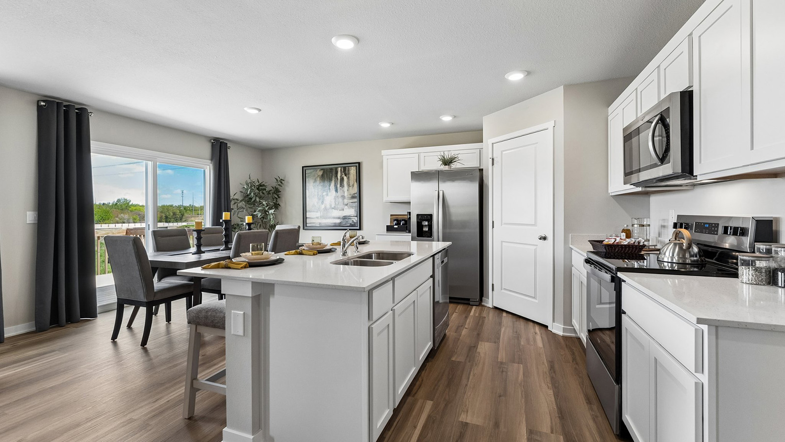 Overview of Hamilton kitchen and dining area