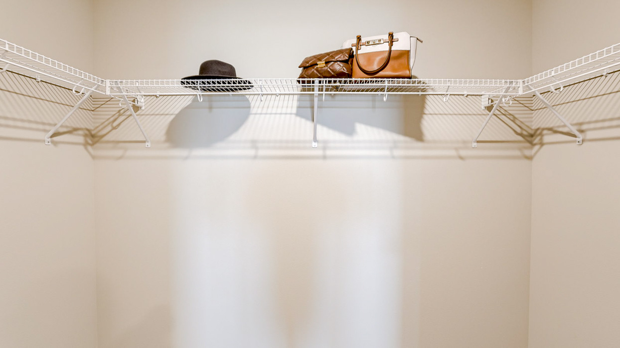 Hamilton Walk in closet with bags and shoes