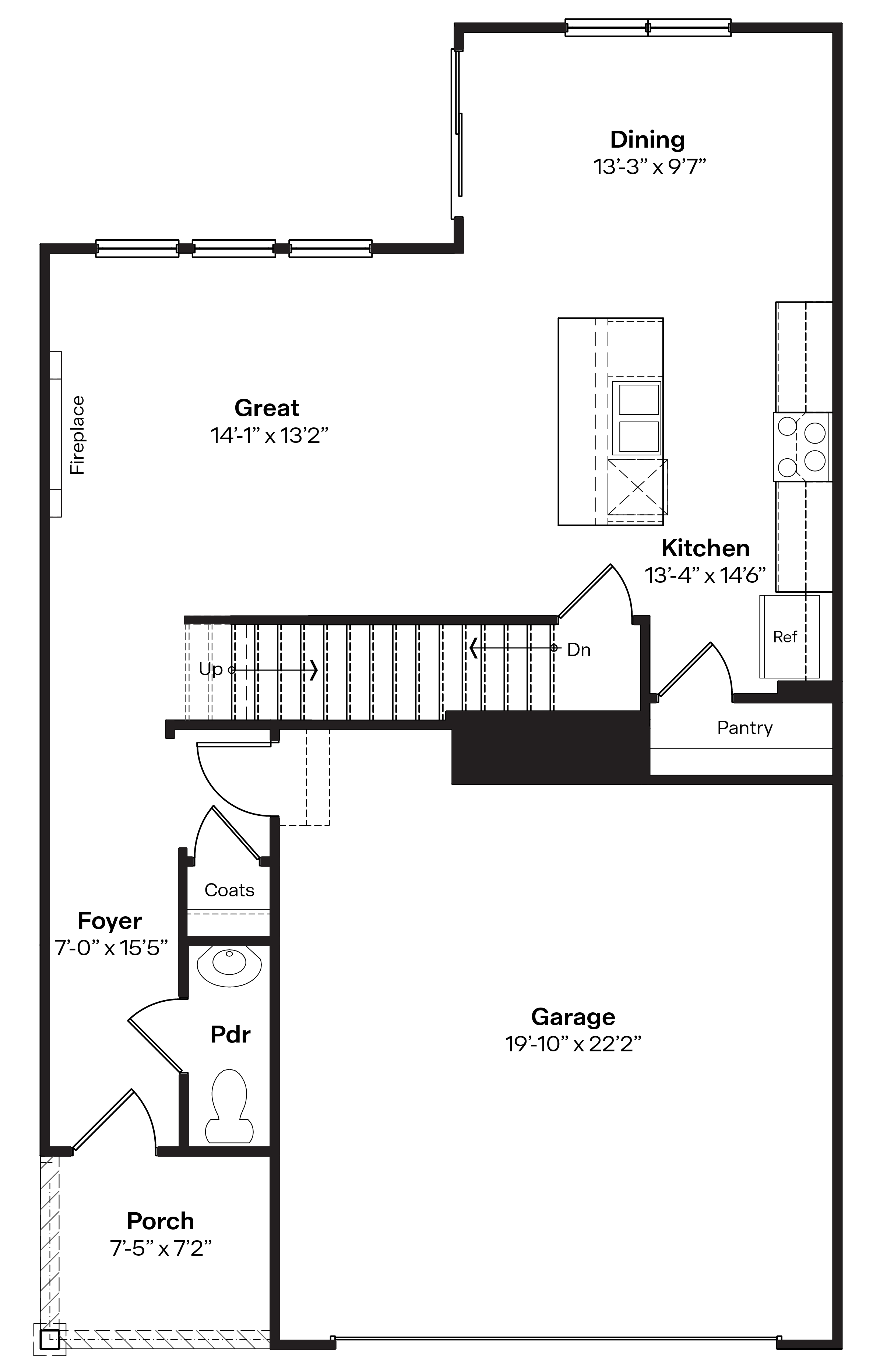 Edmon main level floorplan