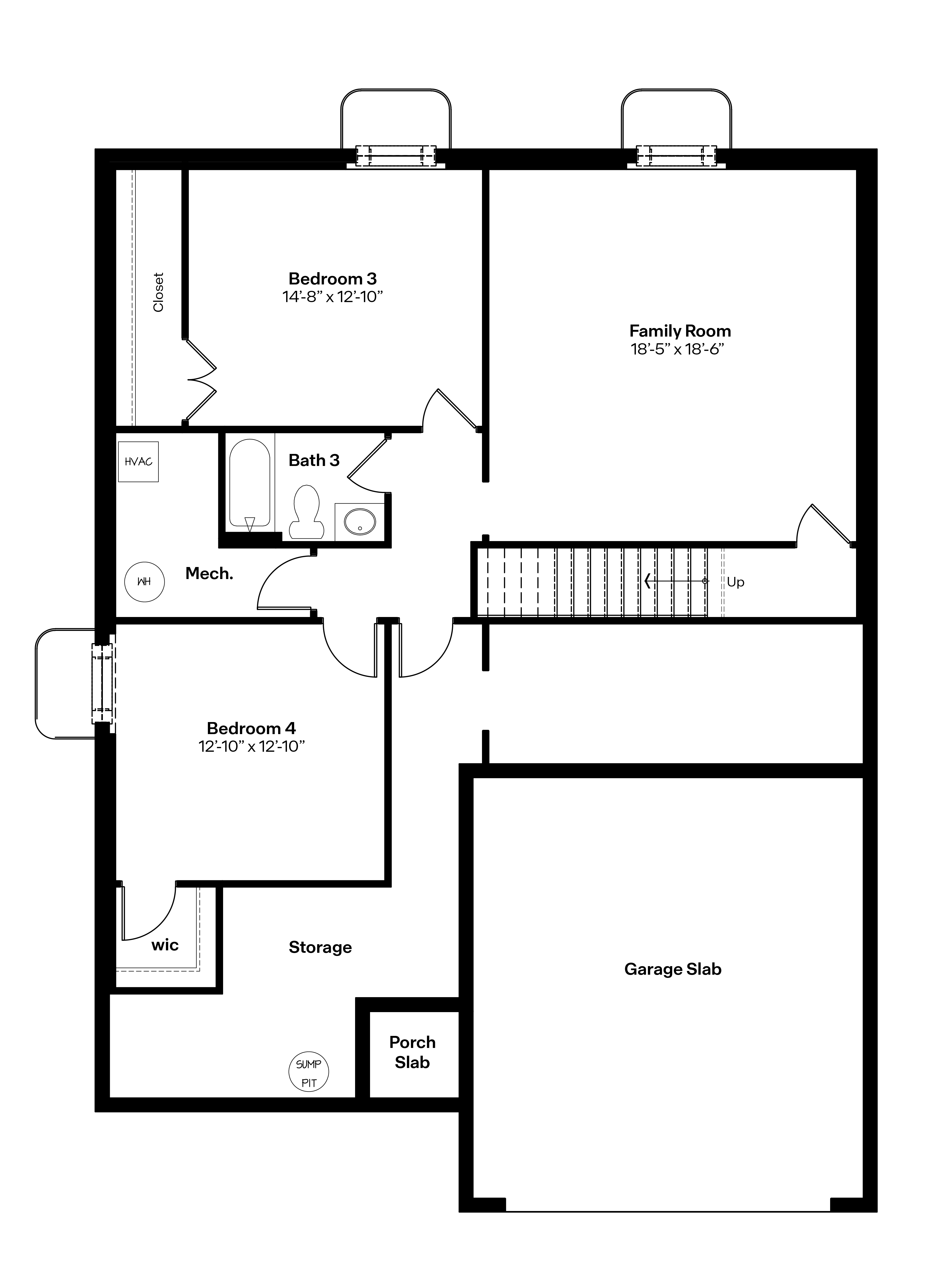 Harmony finished basement rendering