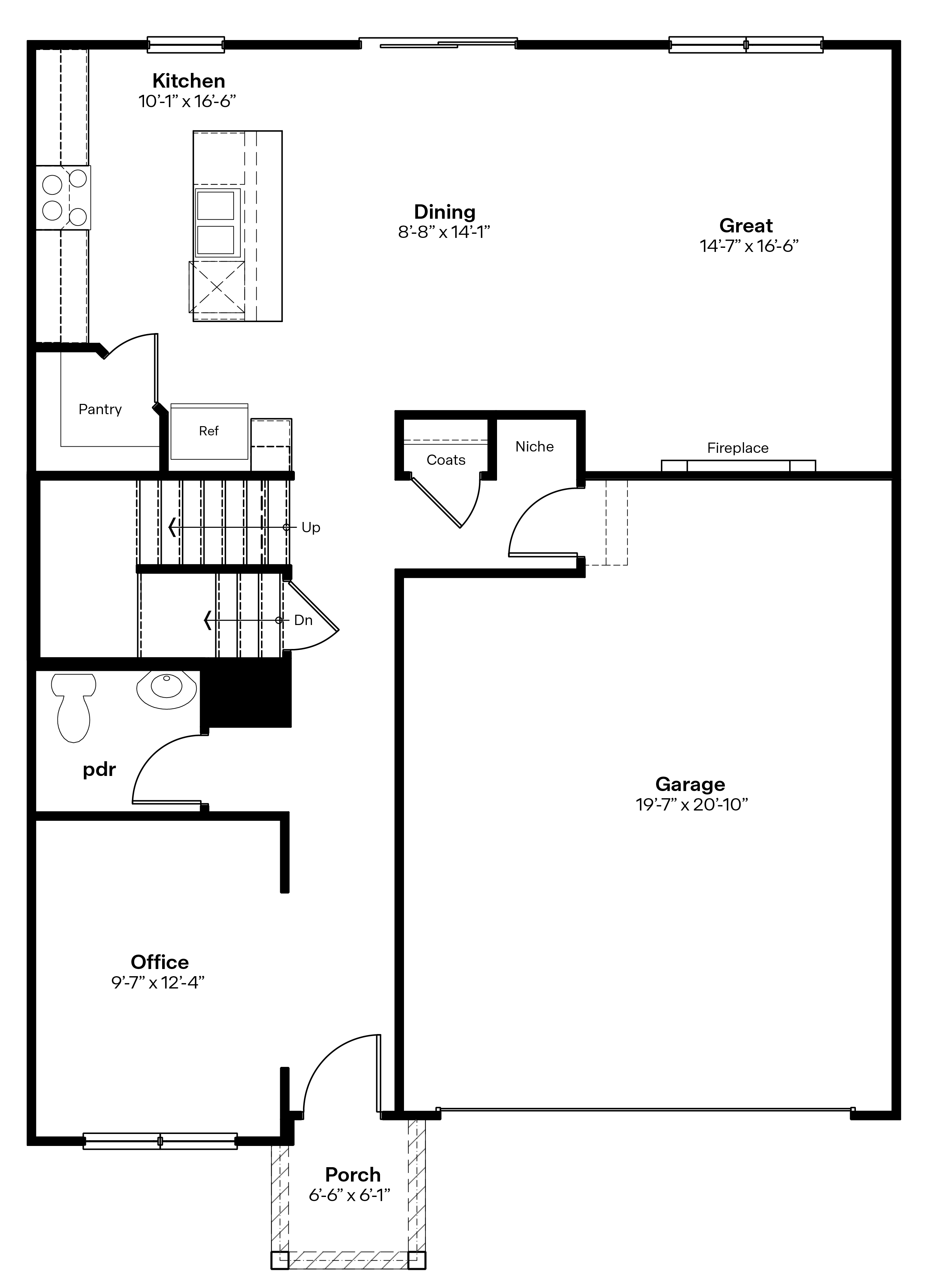Holland main level rendering