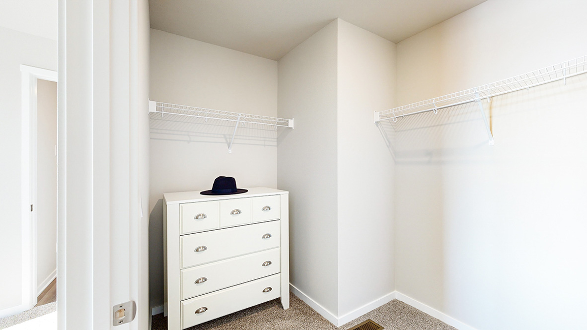 Primary spacious walk in closet.