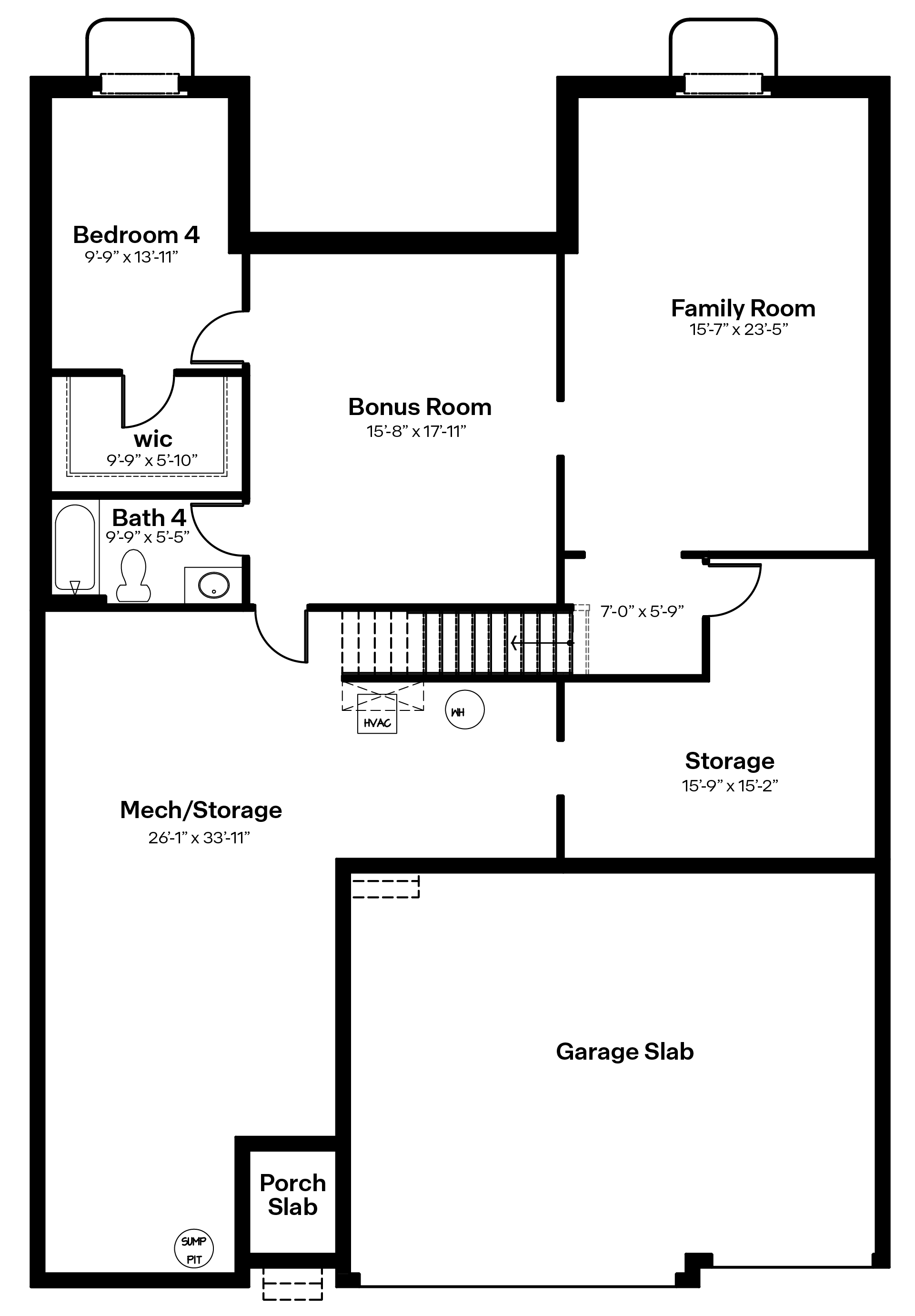 Fairfield finished basement rendering