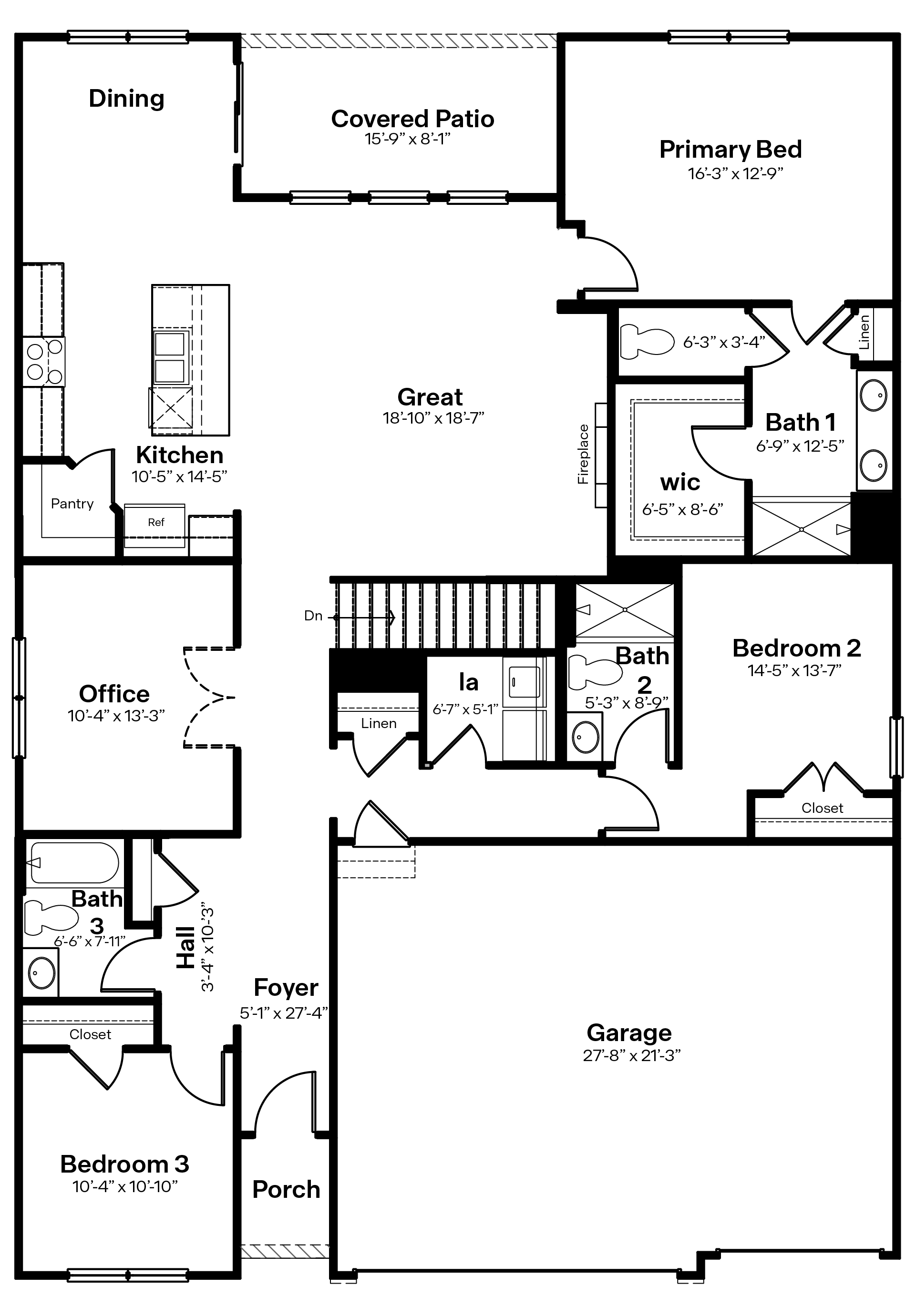 Fairfield main level rendering