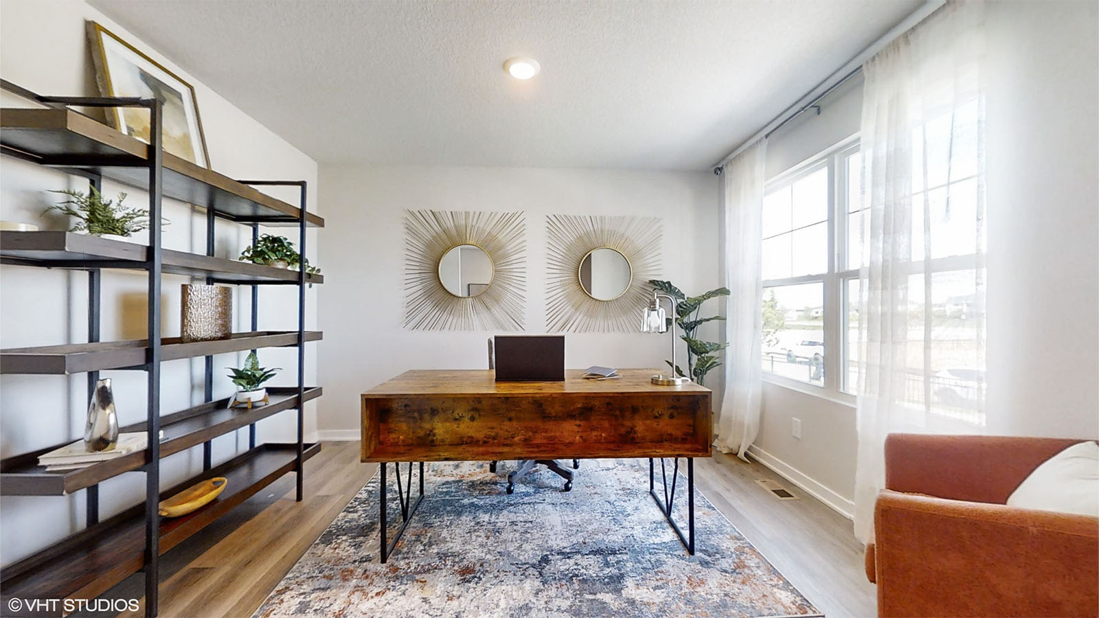 Front office of the Bellhaven with a desk shelves and chairs