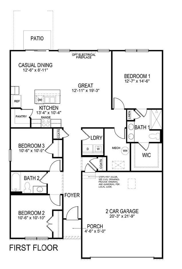 Hamilton slab main floor