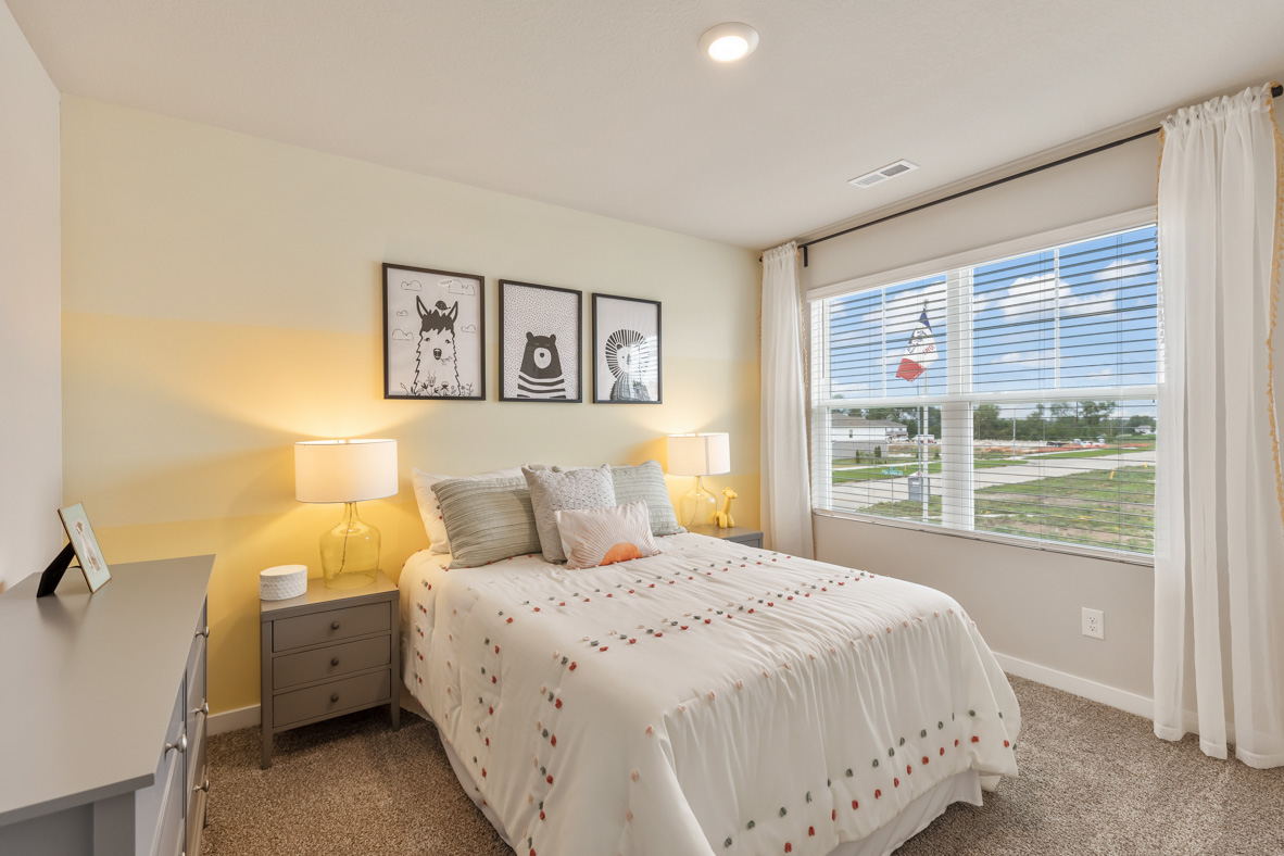 Third Bedroom with small bed and large window