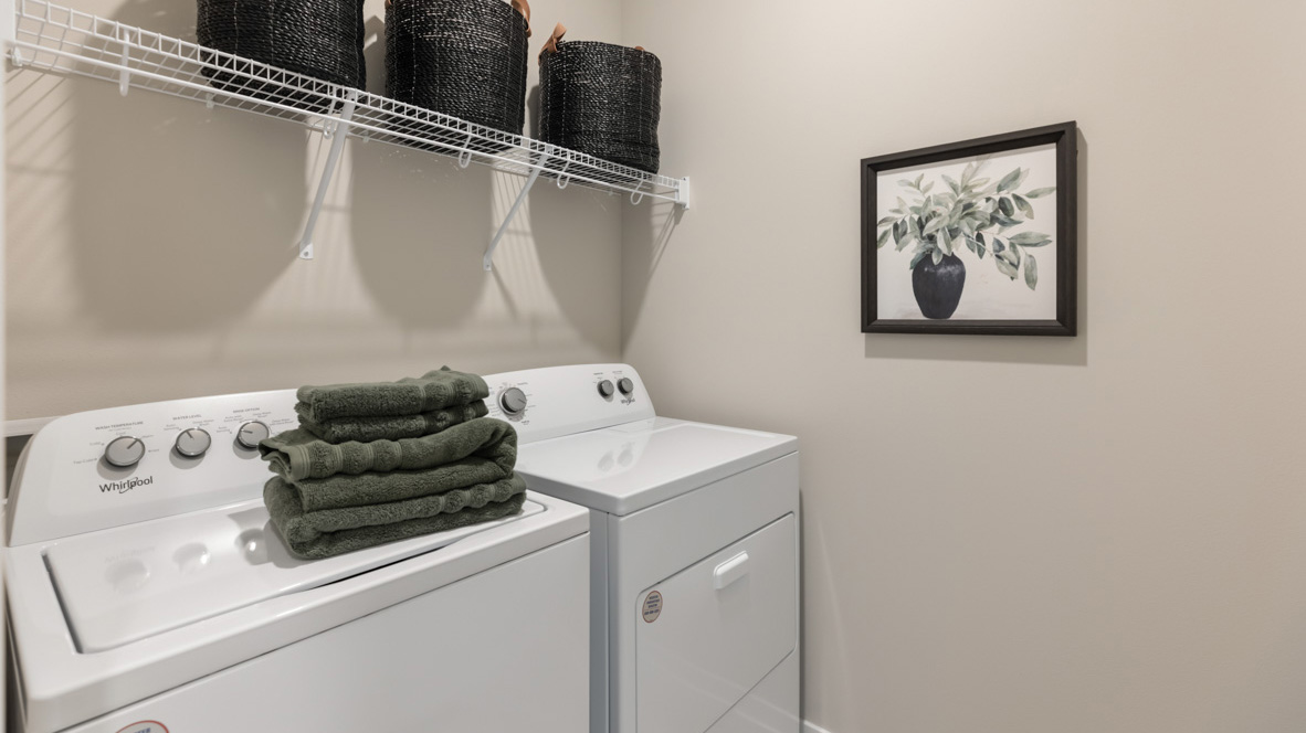 Laundry room with washer and dryer