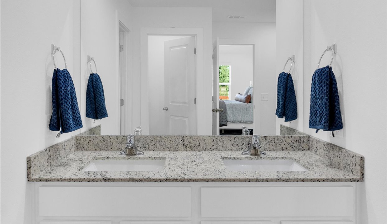 Master bathroom double stink vanity