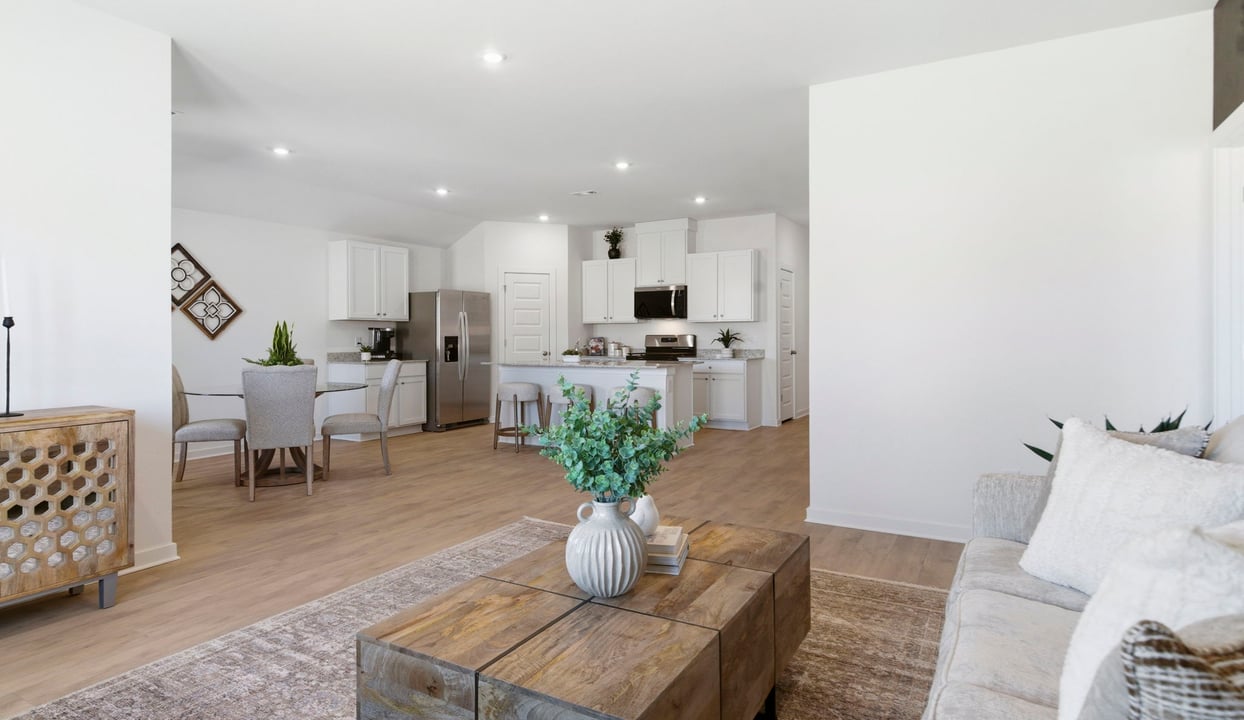 Living, Dining, and Kitchen