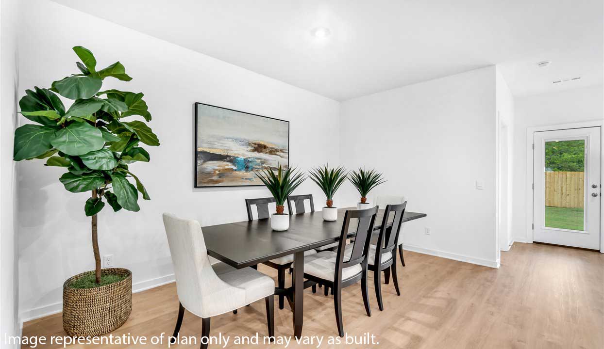 Dinning room table featuring a large wood table.
