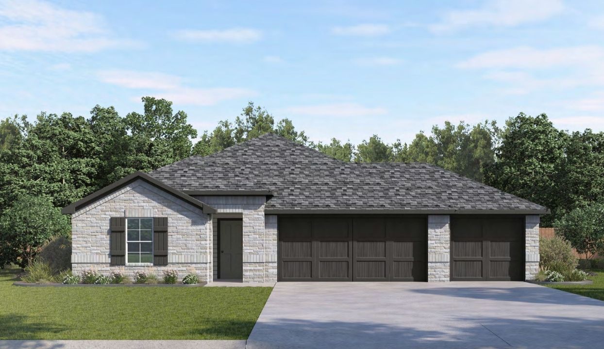 Lakeway 3 Car Elevation A