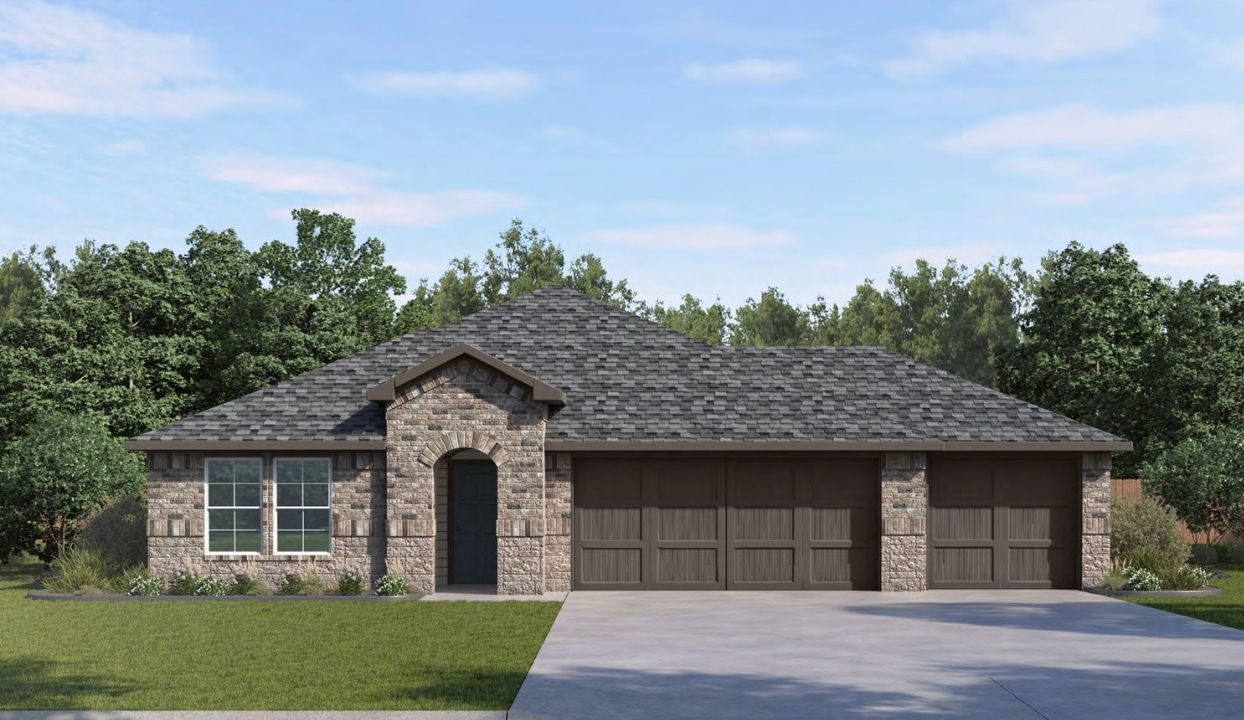 Lakeway 3 Car Elevation B