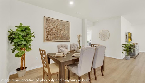 Open concept living space featuring dinning room.