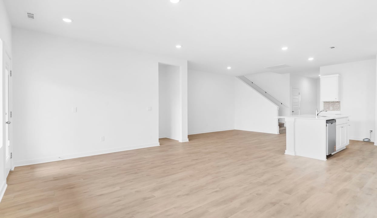 Living, Dining, and Kitchen