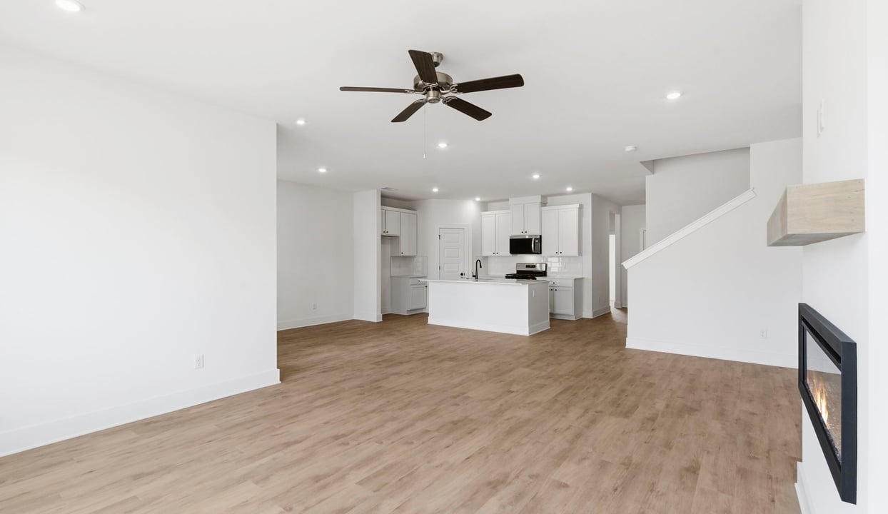 Living, Dining, and Kitchen
