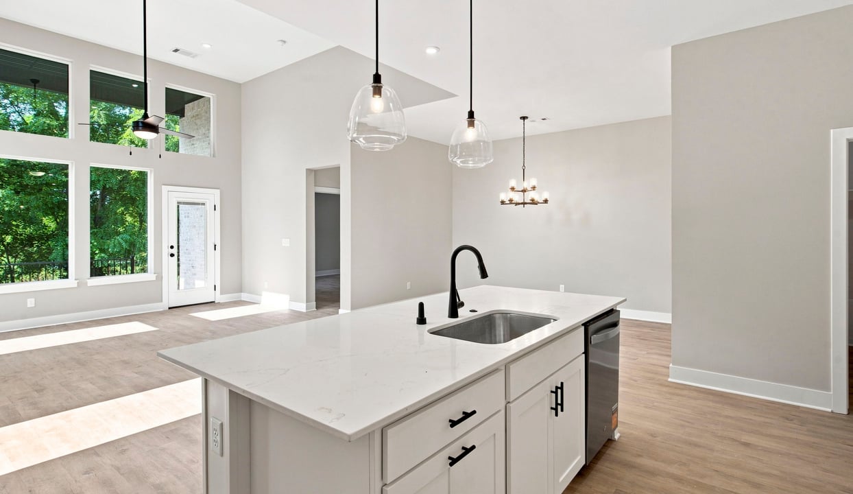 Kitchen, Dining, Living
