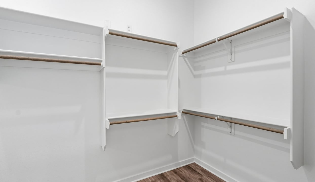 Spacious primary closet