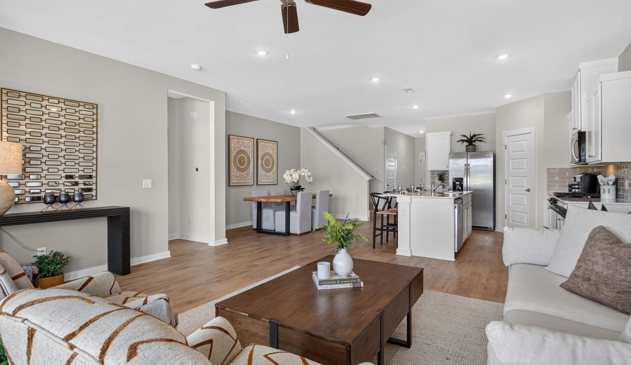 Living, Kitchen, and Dining
