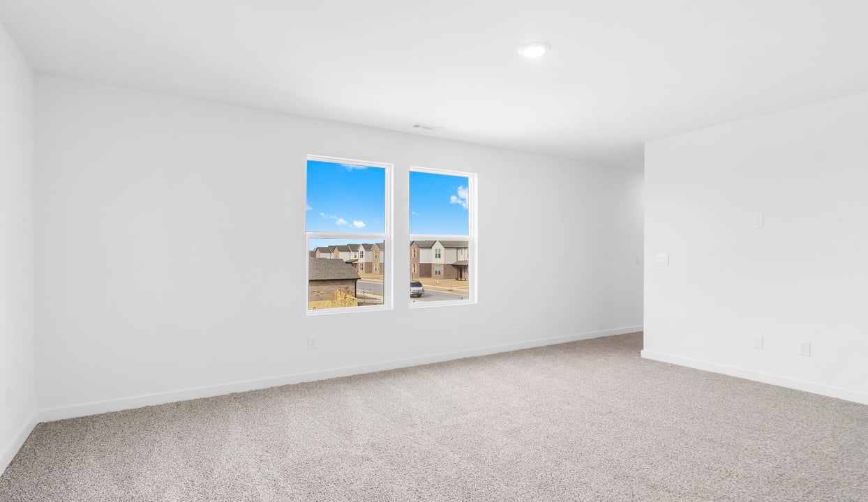 Large game room with plush carpet
