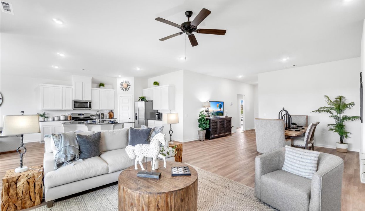 Living, Kitchen, Dining