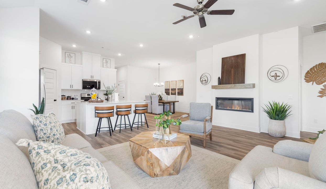 Kitchen, Living, Dining