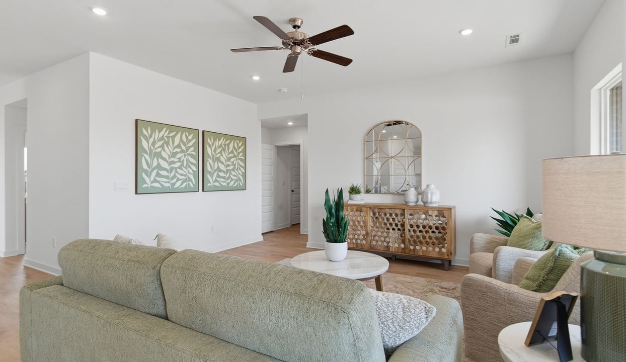 Living Room and Primary Hallway