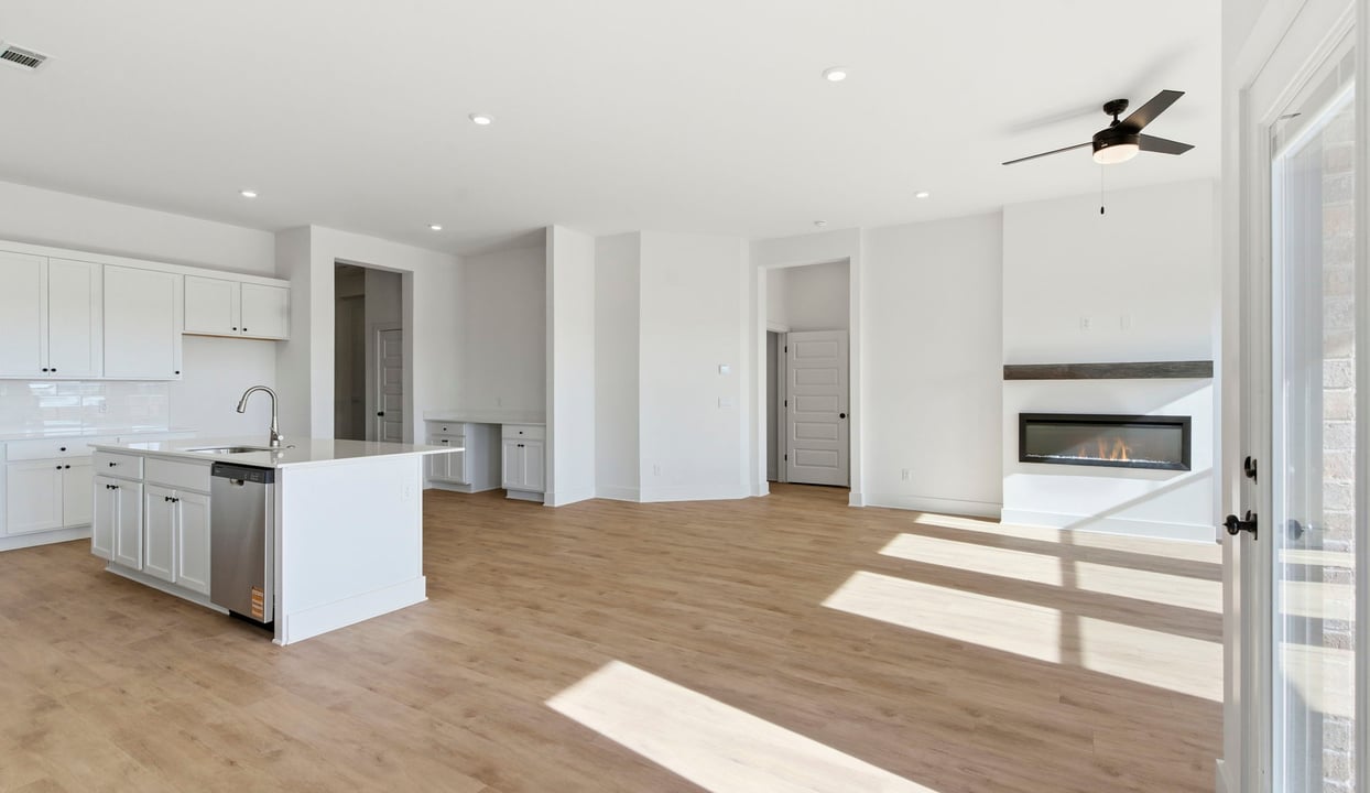 Kitchen, Dining, Living