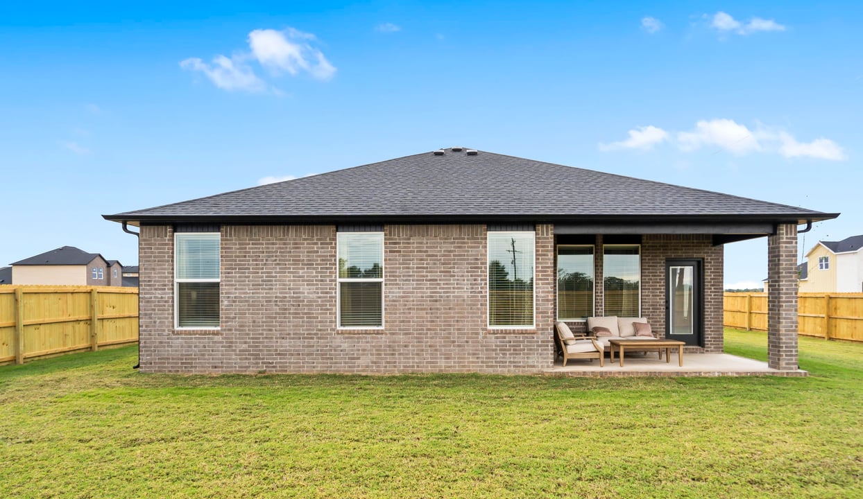 Back Elevation with back patio