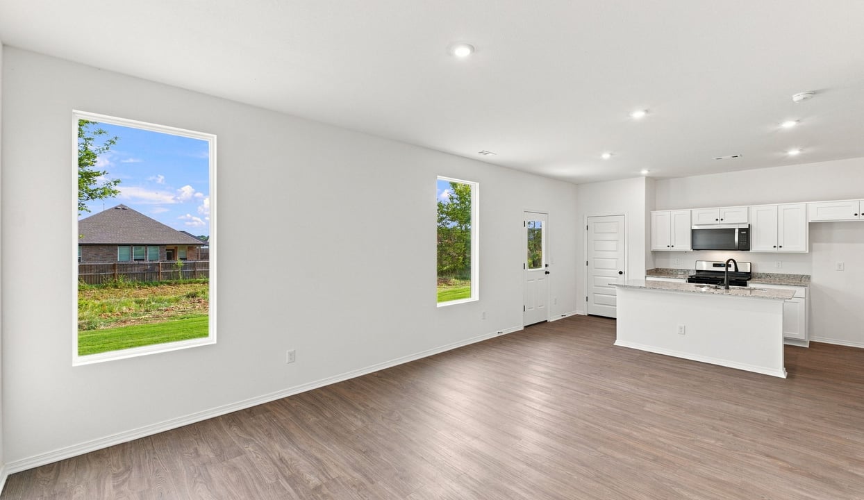 Living, Dining, and Kitchen