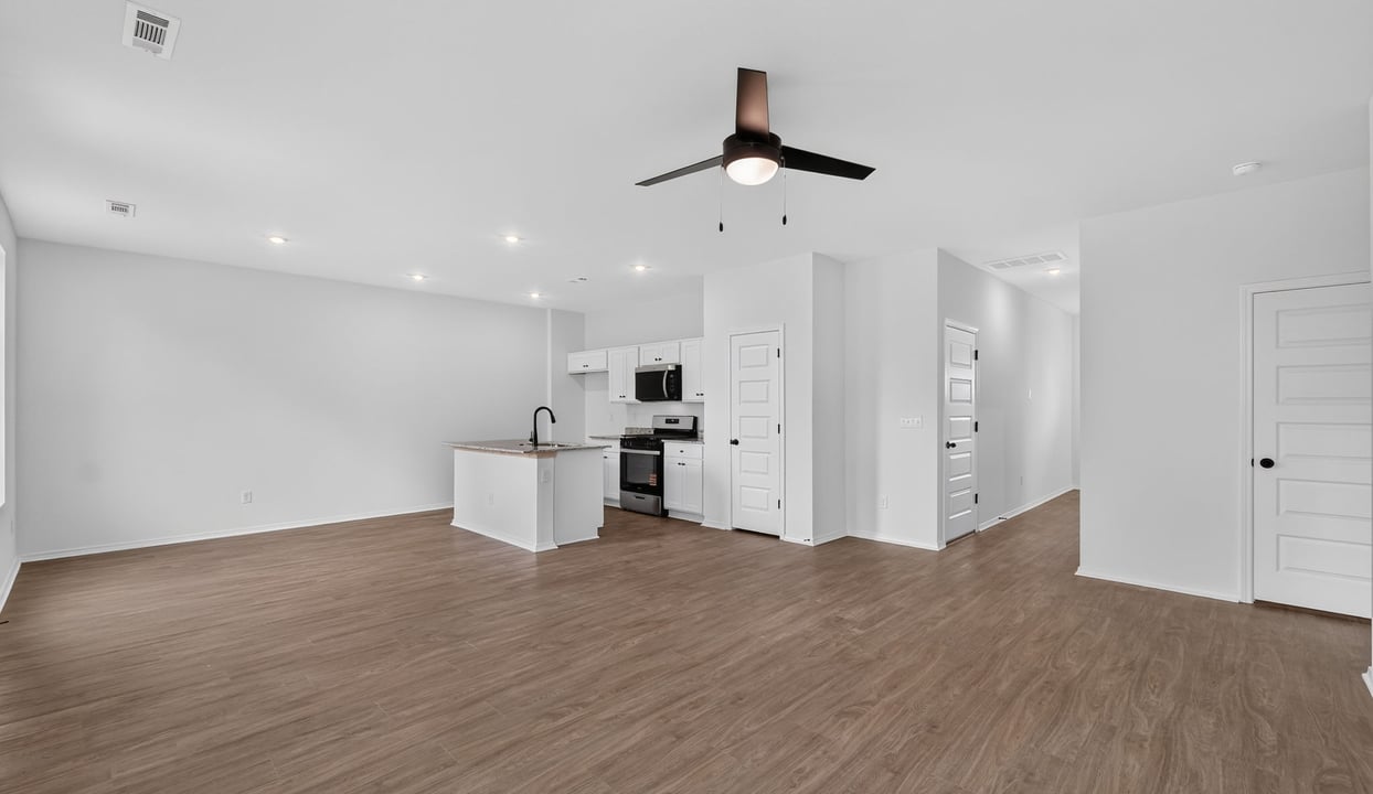 Living, Kitchen, and Dining