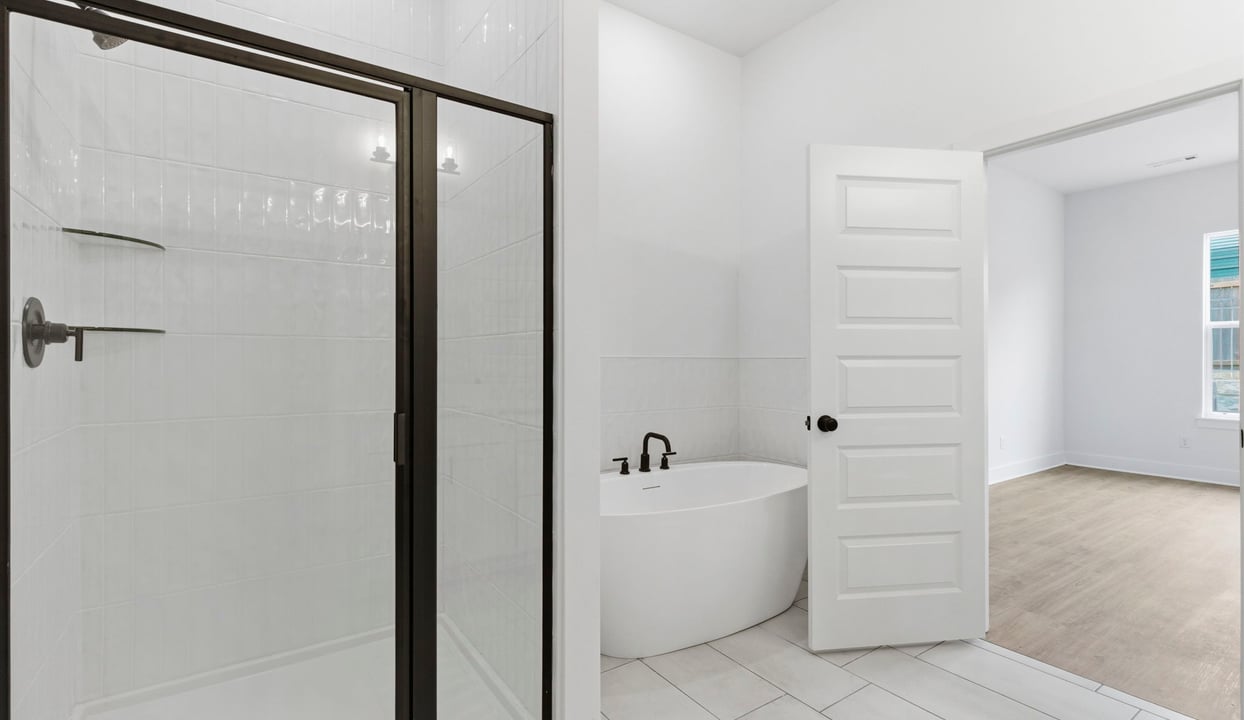 Primary Shower and Tub
