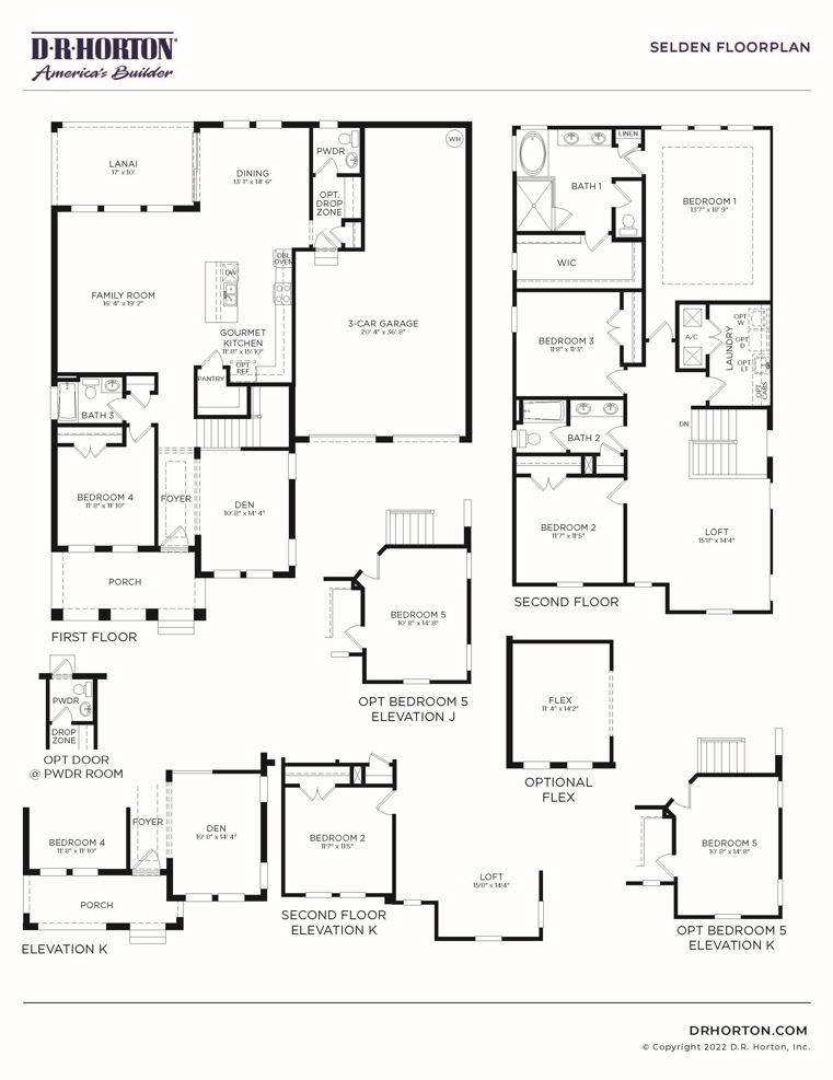Floor Plan in Emerald Waterleigh Winter Garden, FL D.R. Horton