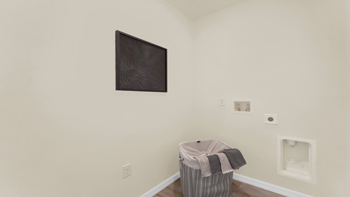Spacious room for potential laundry room.