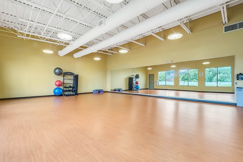 Studio room for fitness center amenity