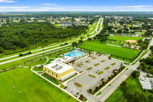 Arial view of amenity.