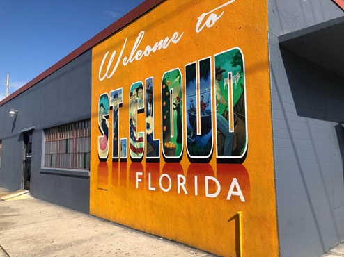 Orange wall featuring St. Cloud, Florida