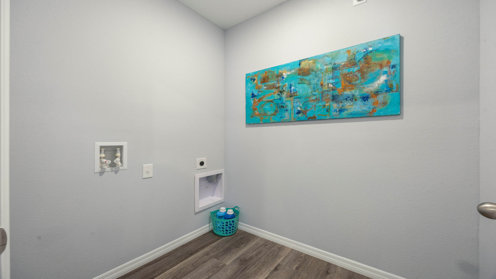 Potential spacious laundry room.