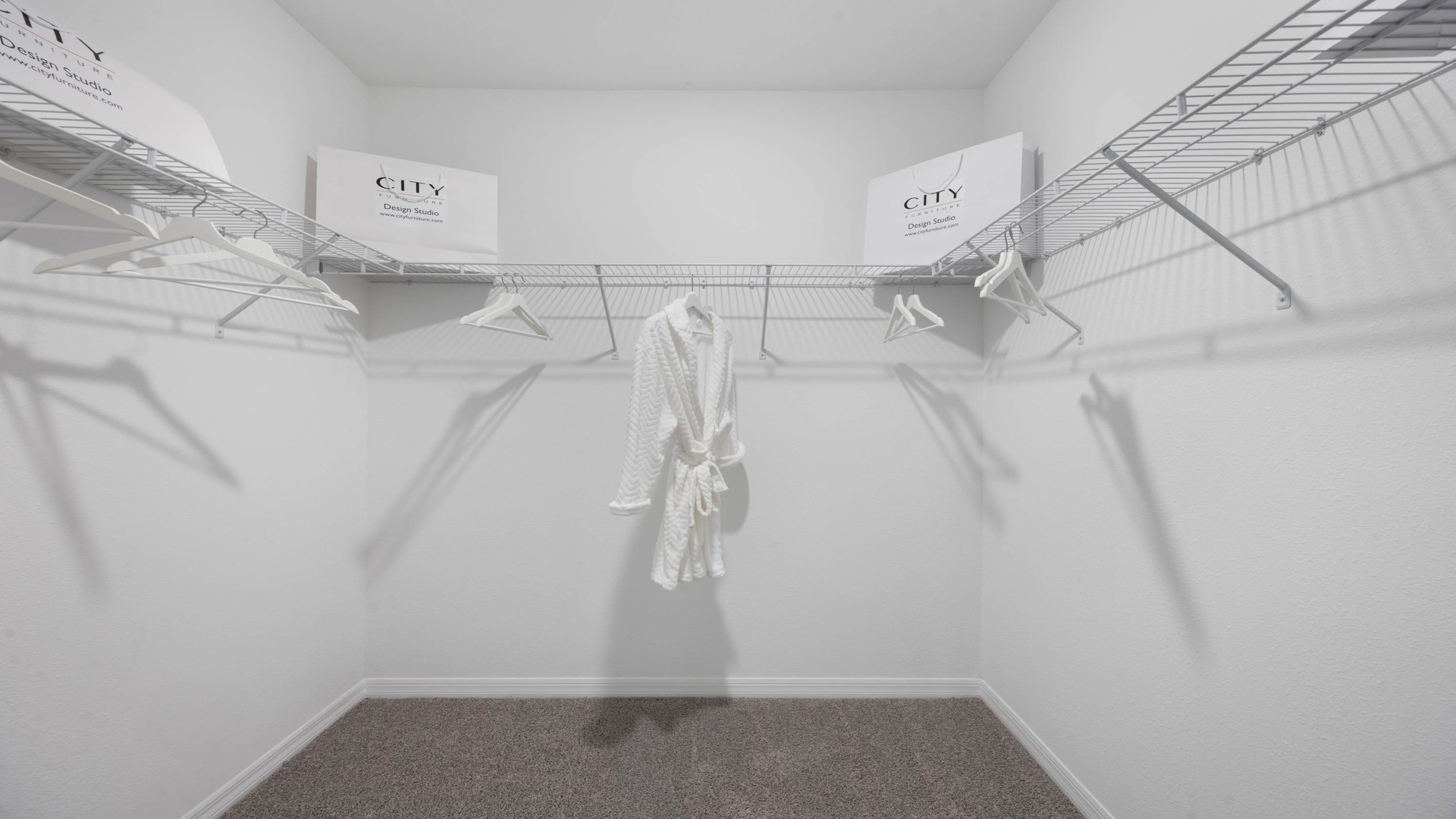 spacious walk-in closet.