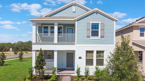 Two story home with two car garage