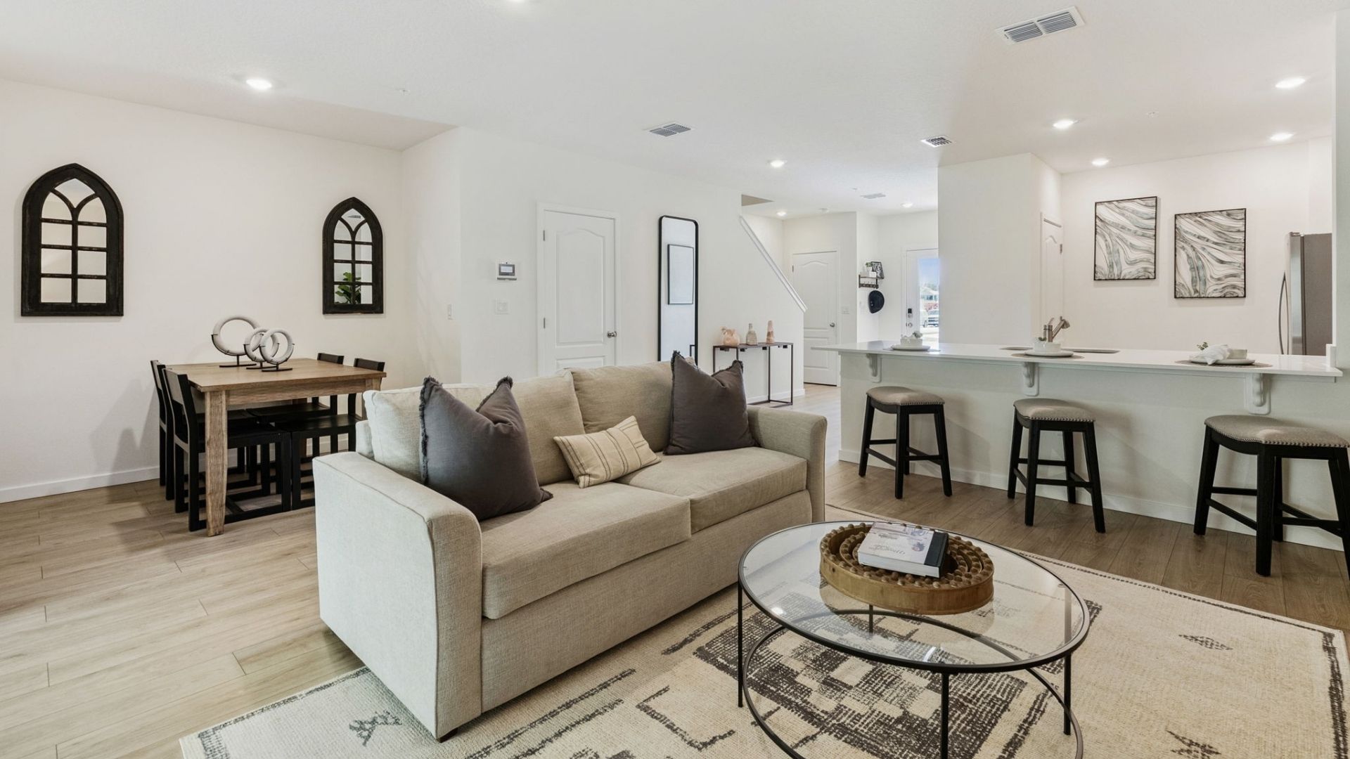 Living area with RevWood Select flooring