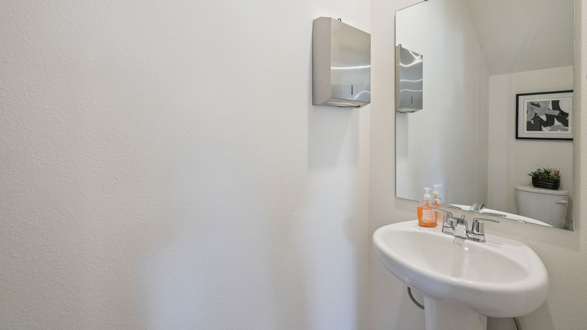 guest bathroom with sink bowl