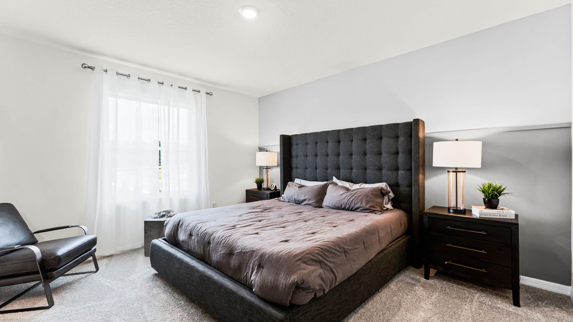 spacious primary bedroom