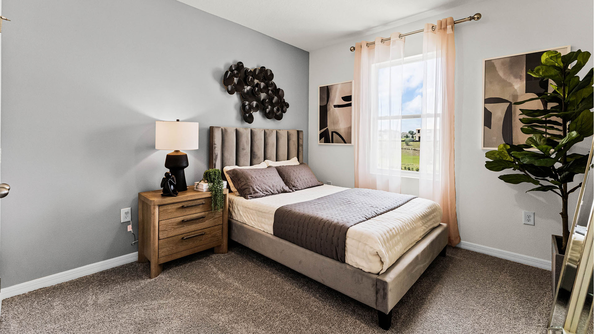 spacious guest bedroom