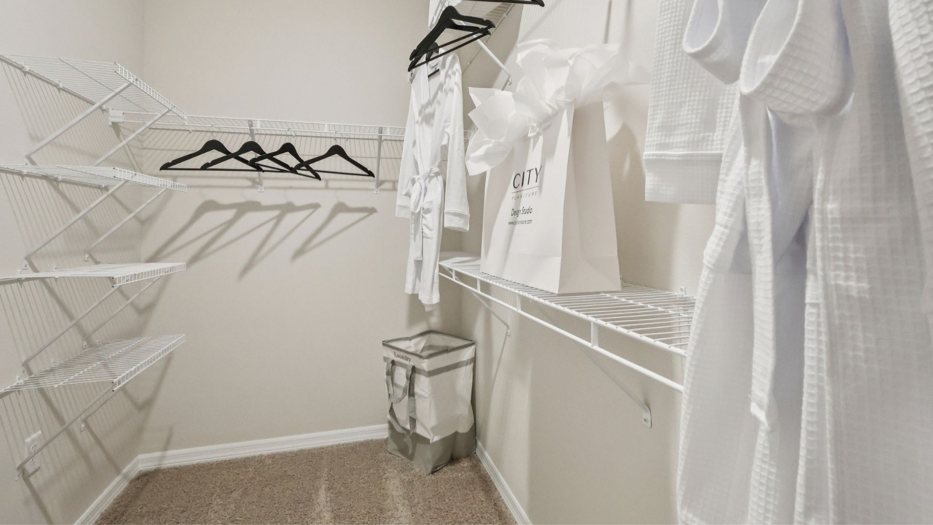 Spacious walk-in closet.