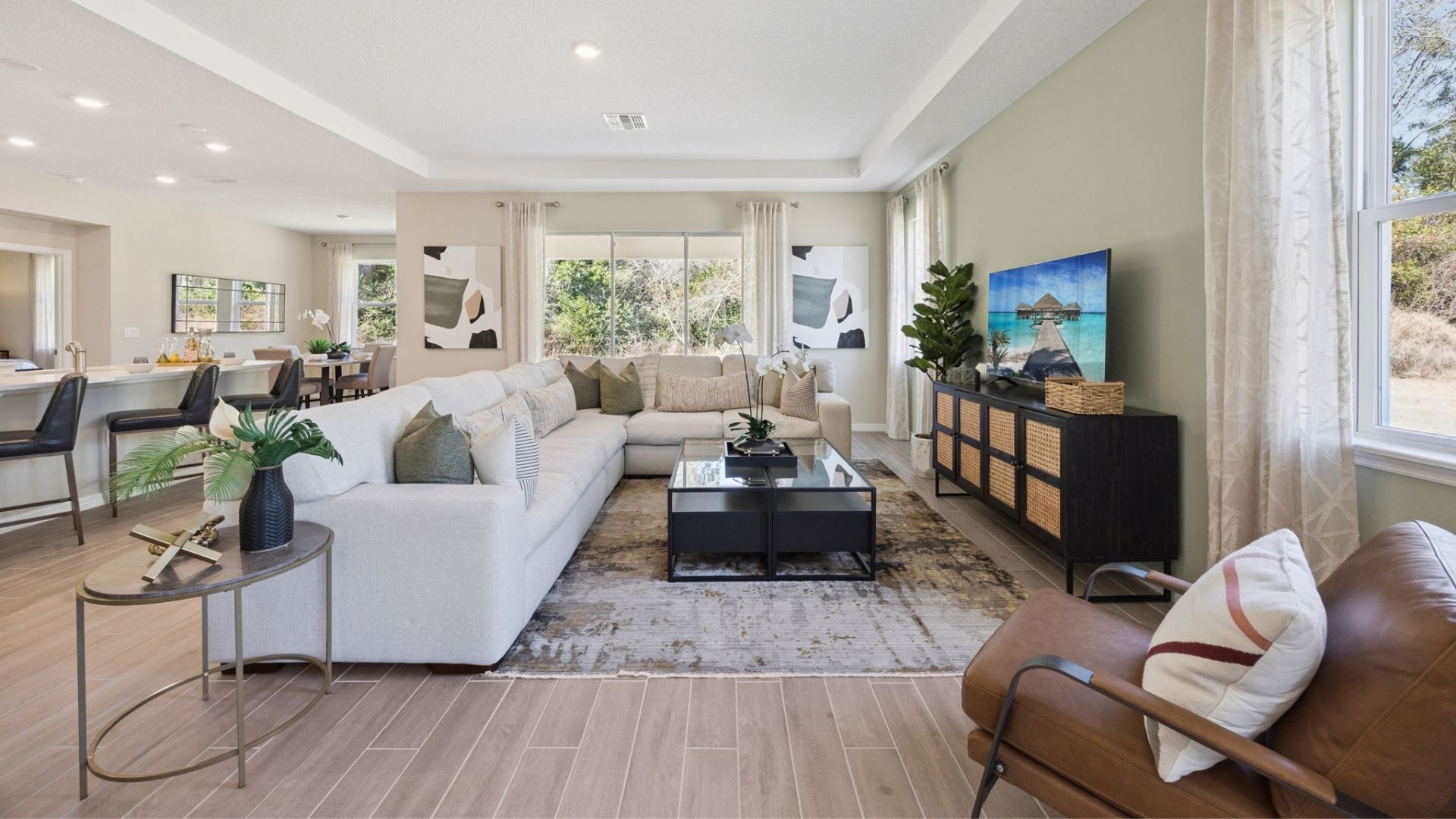 living area with couch and seating