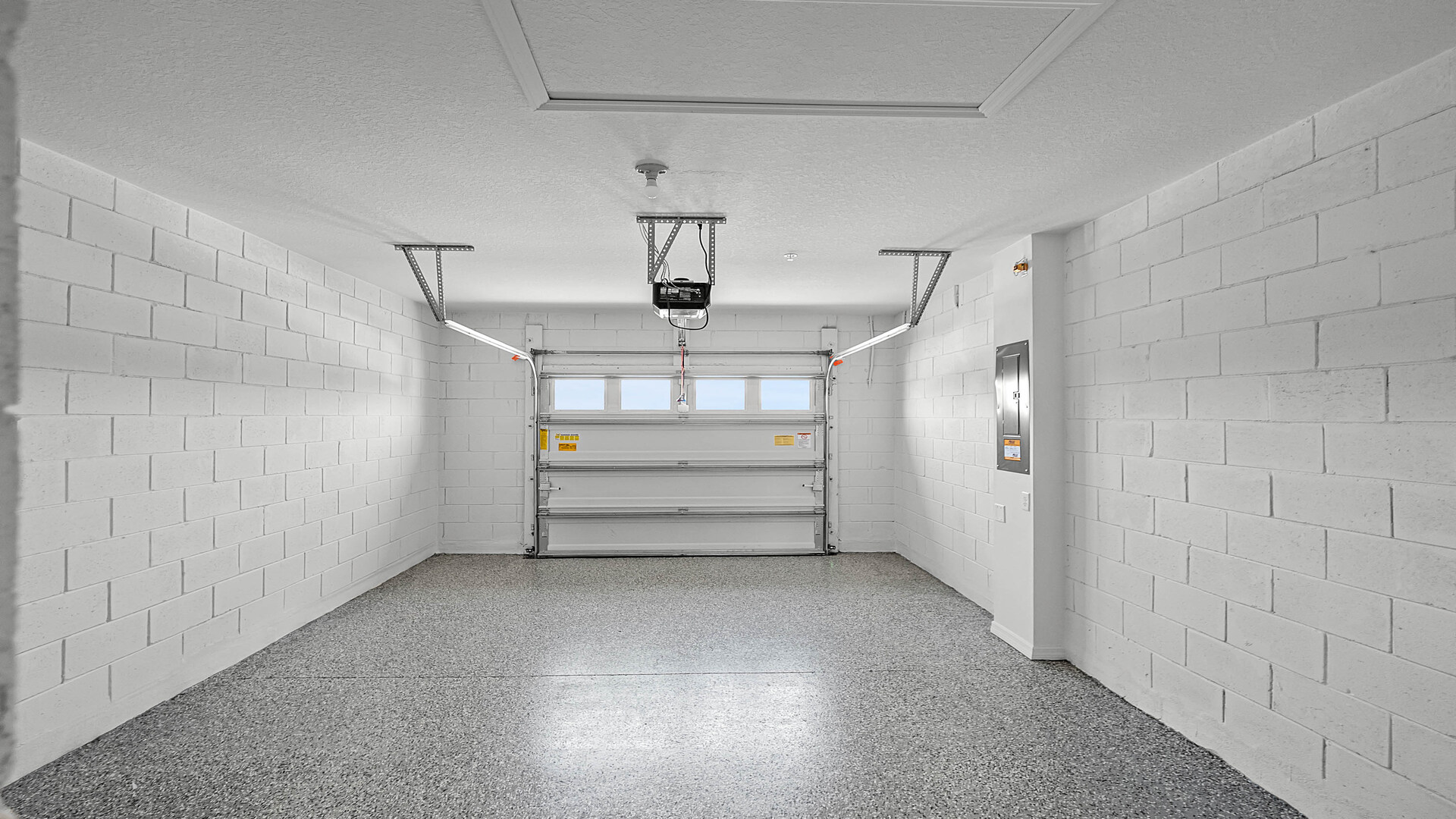 Spacious one-car garage.