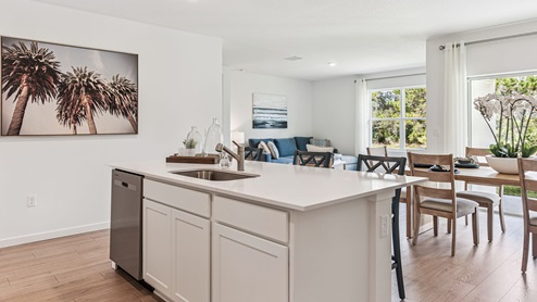 kitchen with quartz counters