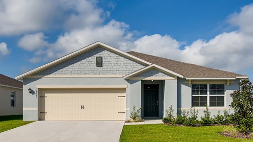 Single Story Home with two car garage.