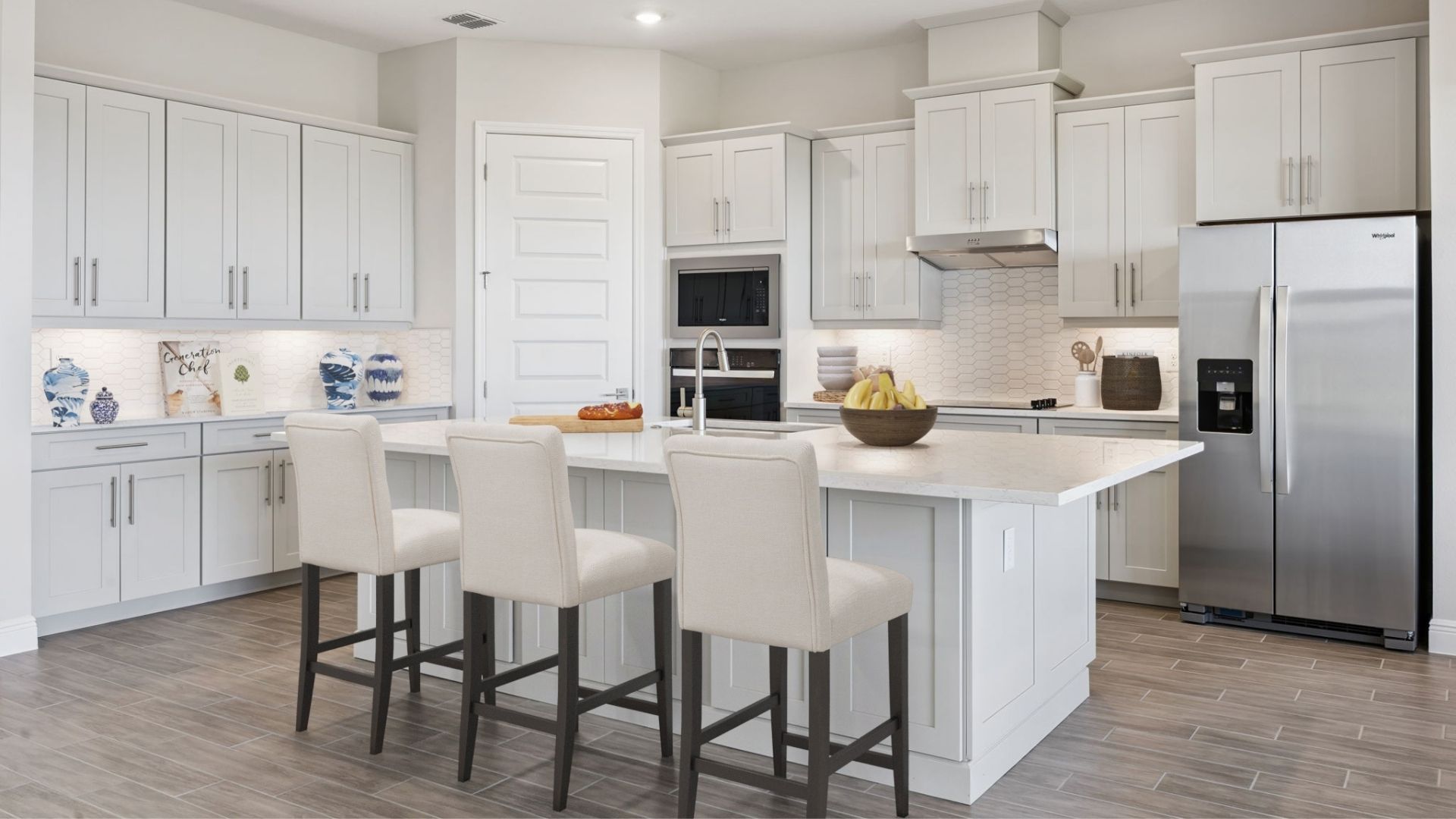 kitchen with quartz counters